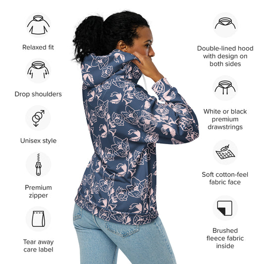Flower zip hoodie