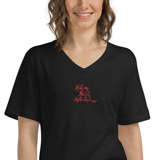 Rub me right V-Neck T-Shirt